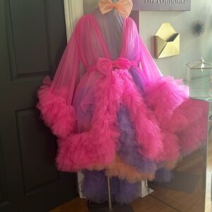 Chiffon robe - short